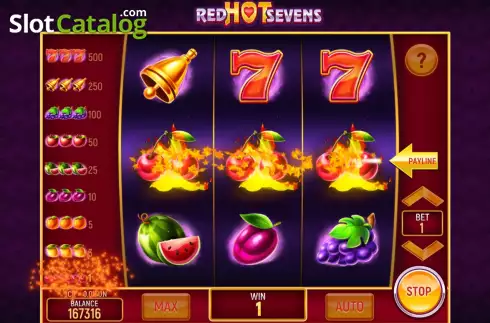 Скрин3. Red Hot Sevens 3x3 слот