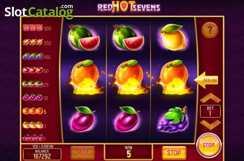 Скрин5. Red Hot Sevens 3x3 слот