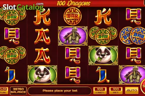 Скрин2. 100 Dragons слот