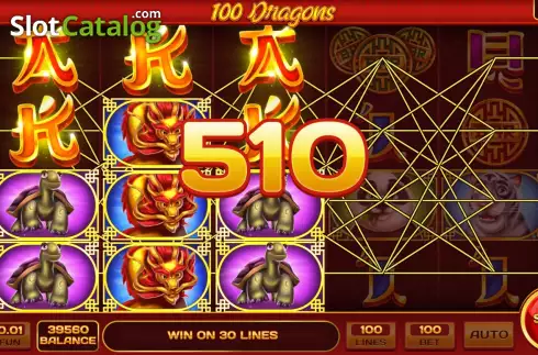Скрин4. 100 Dragons слот