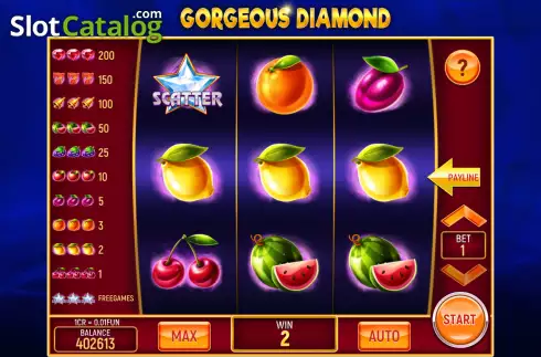 Скрин3. Gorgeous Diamond (3x3) слот