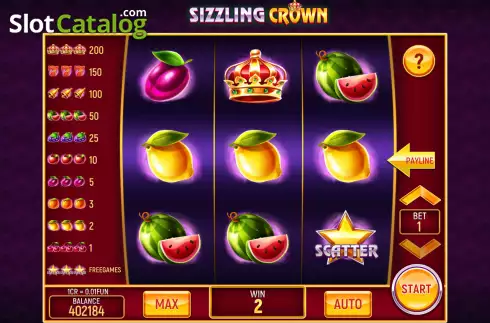 Скрин3. Sizzling Crown (3x3) слот