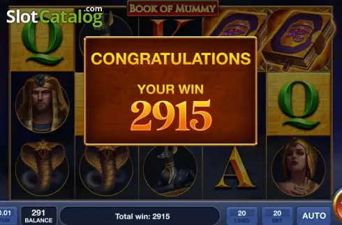 Скрин9. Book of Mummy (InBet Games) слот