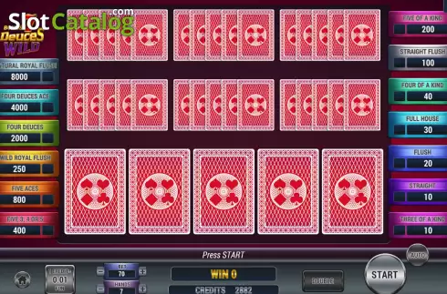 Скрин2. Poker 7 Bonus Deuces Wild слот