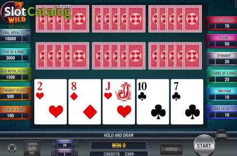 Скрин3. Poker 7 Joker Wild слот