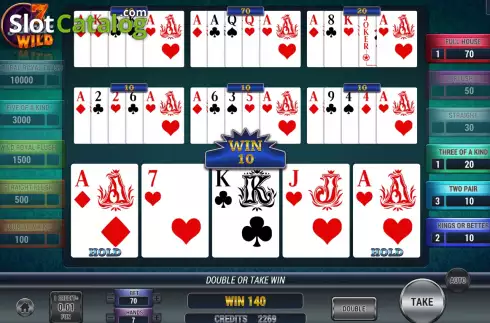 Скрин7. Poker 7 Joker Wild слот