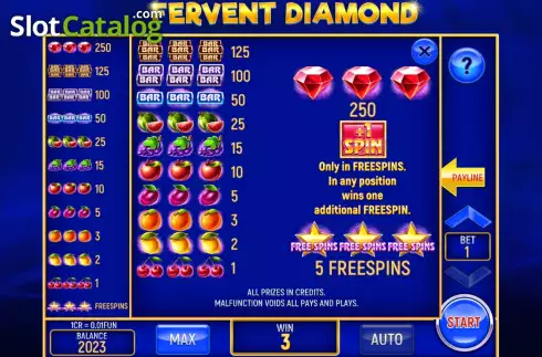 Скрин6. Fervent Diamond (3x3) слот