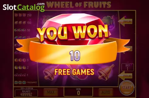 Скрин6. Wheel of Fruits (3x3) слот