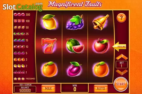 Скрин2. Magnificent Fruits (3x3) слот
