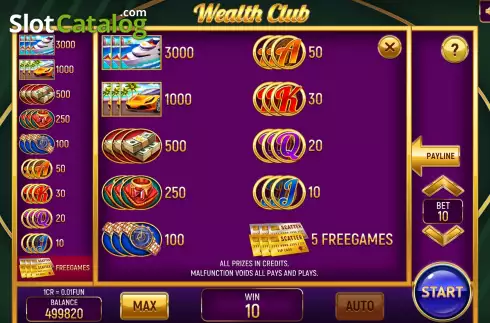 Скрин9. Wealth Club (3x3) слот