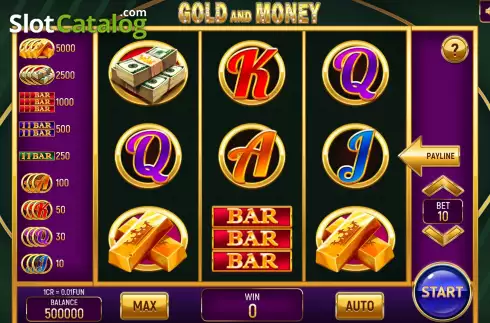 Скрин2. Gold and Money (Pull Tabs) слот