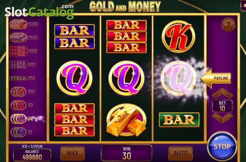 Скрин4. Gold and Money (Pull Tabs) слот