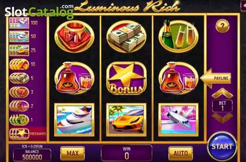 Скрин2. Luminous Rich (Pull Tabs) слот