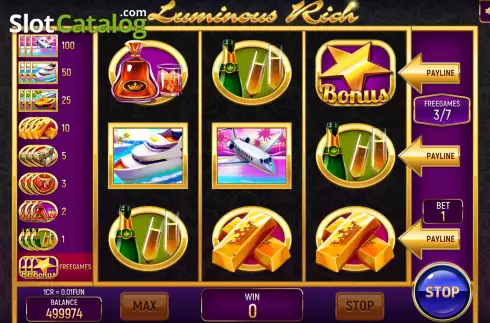 Скрин6. Luminous Rich (Pull Tabs) слот