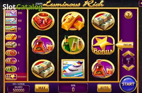 Скрин2. Luminous Rich (3x3) слот