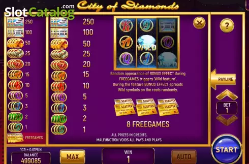 Скрин9. City of Diamonds (Pull Tabs) слот