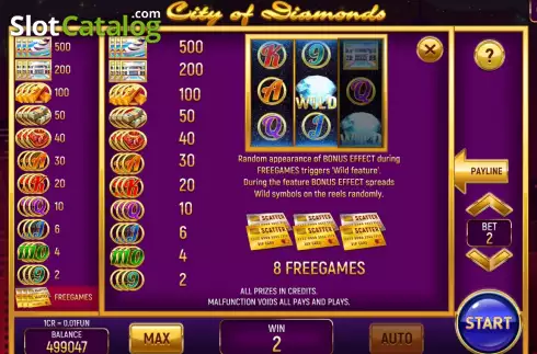 Скрин6. City of Diamonds (3x3) слот