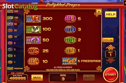 Скрин9. Delighted Dradon (Pull Tabs) слот