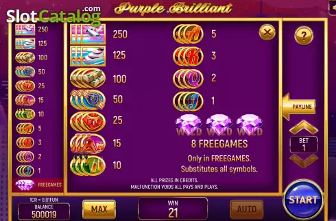 Скрин9. Purple Brilliant (3x3) слот