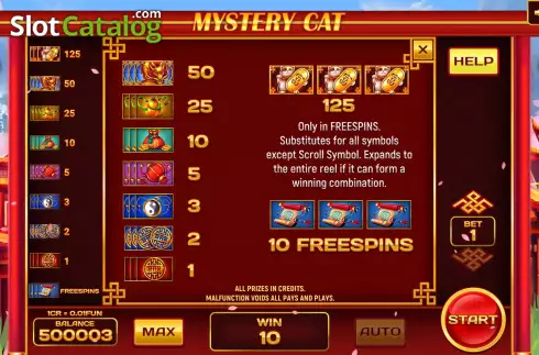 Скрин6. Mystery Cat (Pull Tabs) слот