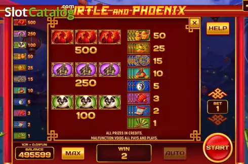 Скрин5. Turtle and Phoenix (3x3) слот