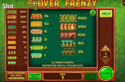 Скрин6. Clover Frenzy (Pull Tabs) слот