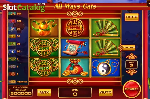 Скрин2. All Ways Cats (3x3) слот