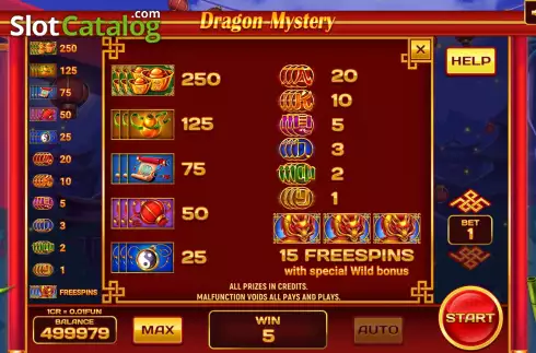 Скрин5. Dragon Mystery (Pull Tabs) слот