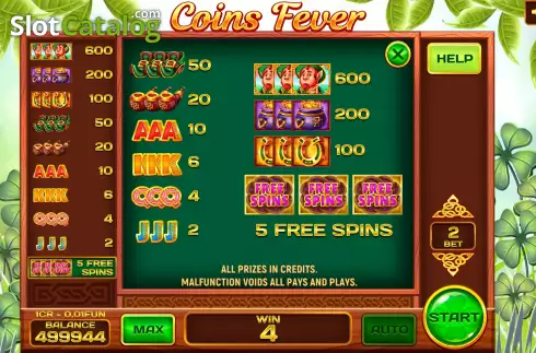 Скрин6. Coins Fever (3x3) слот