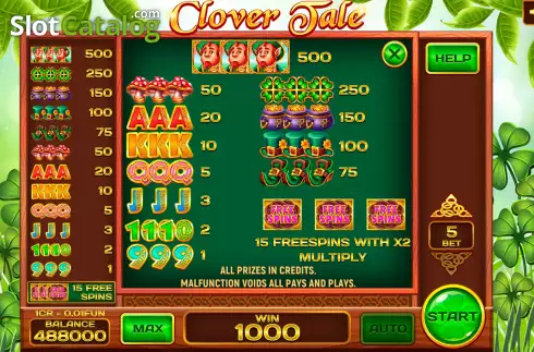 Скрин5. Clover Tale (3x3) слот