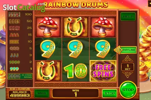 Скрин3. Rainbow Drums (Pull Tabs) слот