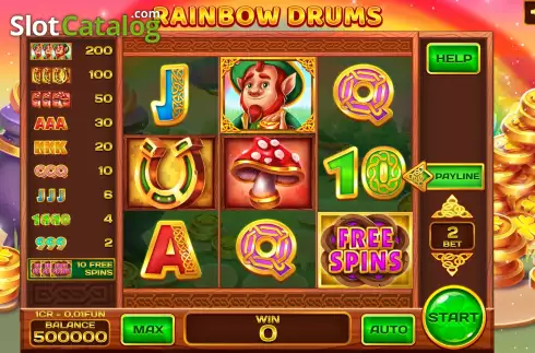 Скрин2. Rainbow Drums (3x3) слот