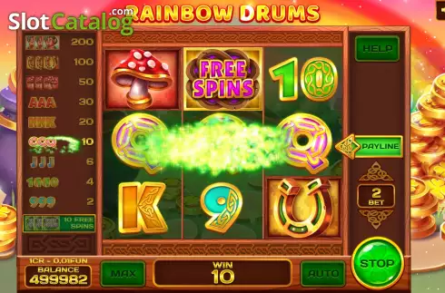 Скрин5. Rainbow Drums (3x3) слот