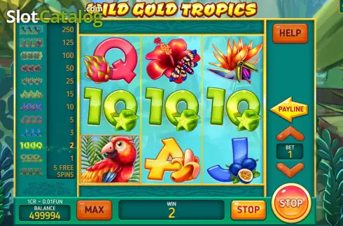 Скрин4. Wild Gold Tropics (Pull Tabs) слот