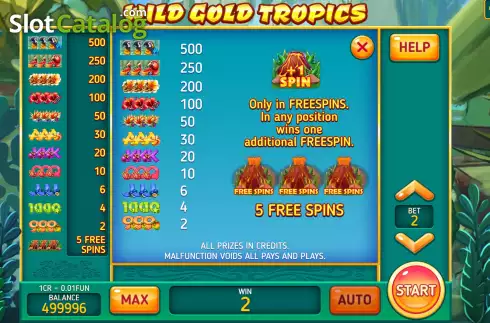 Скрин6. Wild Gold Tropics (3x3) слот