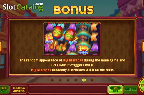Скрин9. Maraca Mania слот