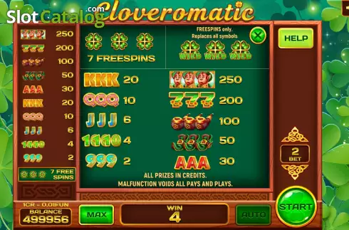 Скрин6. Cloveromatic (Pull Tabs) слот