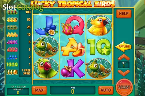 Скрин2. Lucky Tropical Birds (Pull Tabs) слот