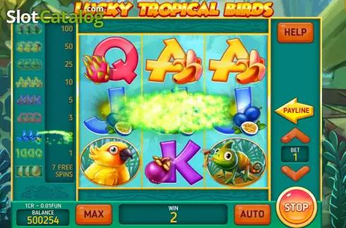 Скрин4. Lucky Tropical Birds (Pull Tabs) слот