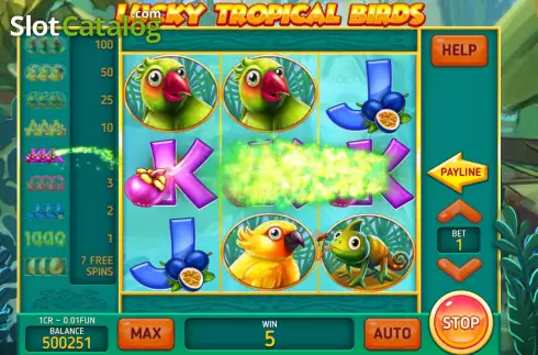 Скрин5. Lucky Tropical Birds (Pull Tabs) слот