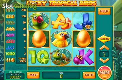 Скрин2. Lucky Tropical Birds (3x3) слот