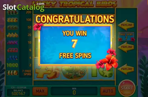 Скрин5. Lucky Tropical Birds (3x3) слот