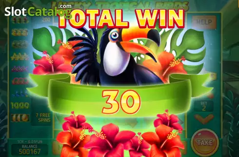 Скрин8. Lucky Tropical Birds (3x3) слот