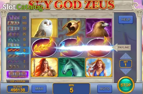 Скрин5. Sky God Zeus (3x3) слот