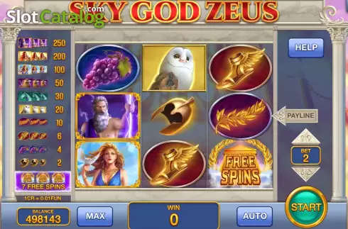 Скрин2. Sky God Zeus (Pull Tabs) слот