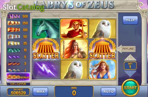 Скрин3. Labrys of Zeus (3x3) слот