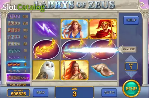 Скрин5. Labrys of Zeus (3x3) слот