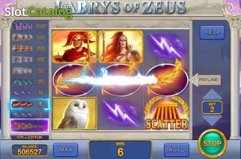 Скрин4. Labrys of Zeus (Pull Tabs) слот