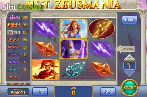 Скрин2. Hot Zeusmania (Pull Tabs) слот
