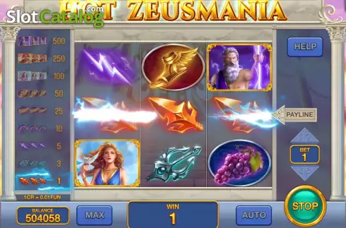 Скрин3. Hot Zeusmania (Pull Tabs) слот